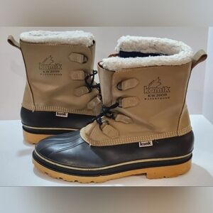 KAMIK KW2000 Men's Insulated Boots Waterproof - size 13 - Beige/Black